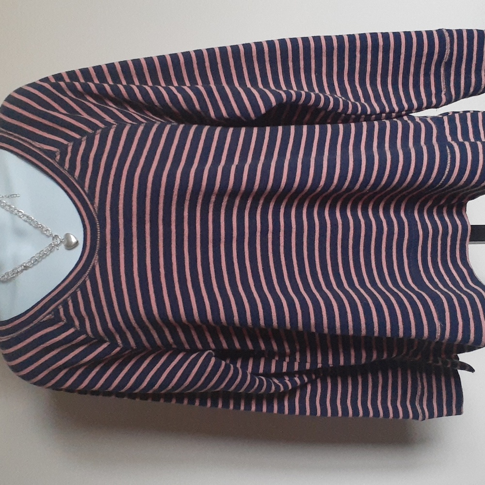 Ricki's Striped Sweater in Navy Blue and Pink M/M